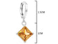 Orange princess white gold earrings MEASUREMENT