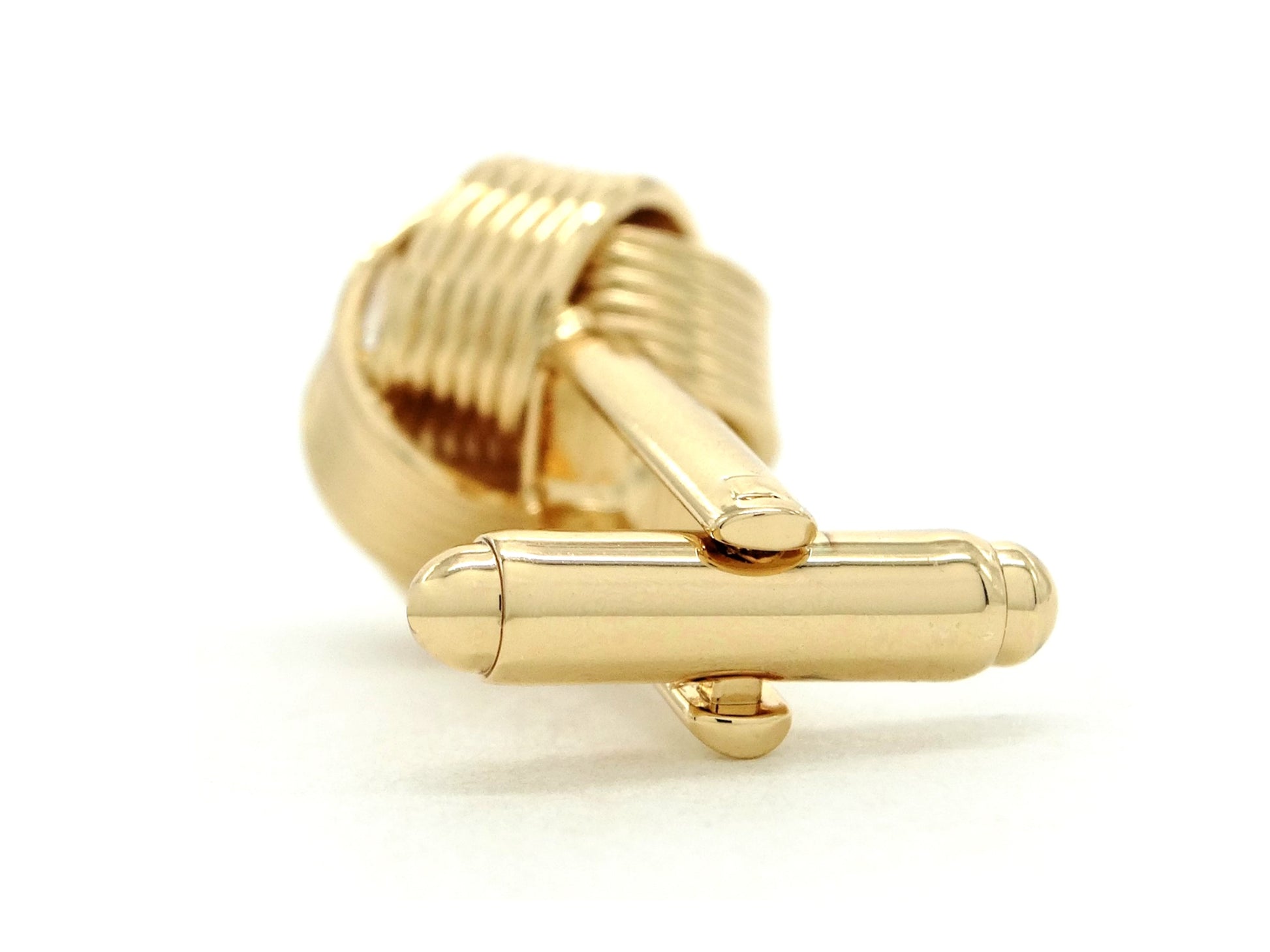 Yellow gold rope cufflinks BACK