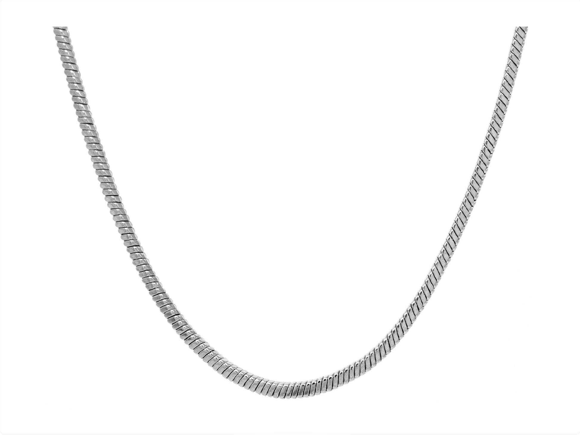 Sterling silver classic snake necklace MAIN