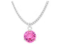 Pink gem white gold necklace MAIN